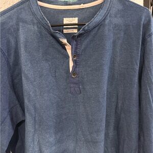 rag & bone Indigo Long Sleeve Henley